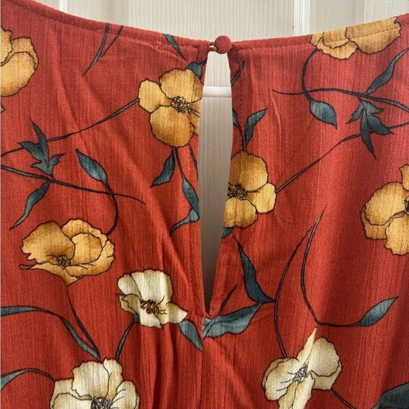 Fall floral long sleeve romper en crème size small - Picture 6 of 9